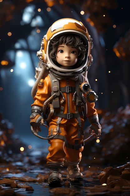 Free photo 3d rendring of astronaut