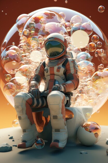 3d rendring of astronaut