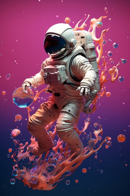 3d rendring of astronaut