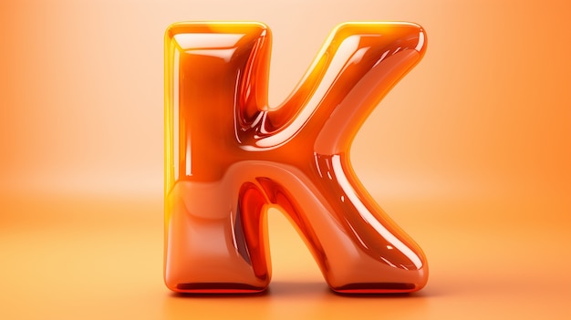 Free photo 3d representation of the letter k