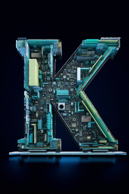 Free Photo 3d representation of the letter k