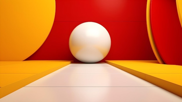 Free photo 3d room cyclorama of rounded vibrant stage backdrops