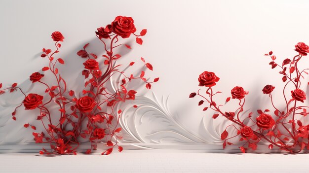 3d rose flowers arrangement