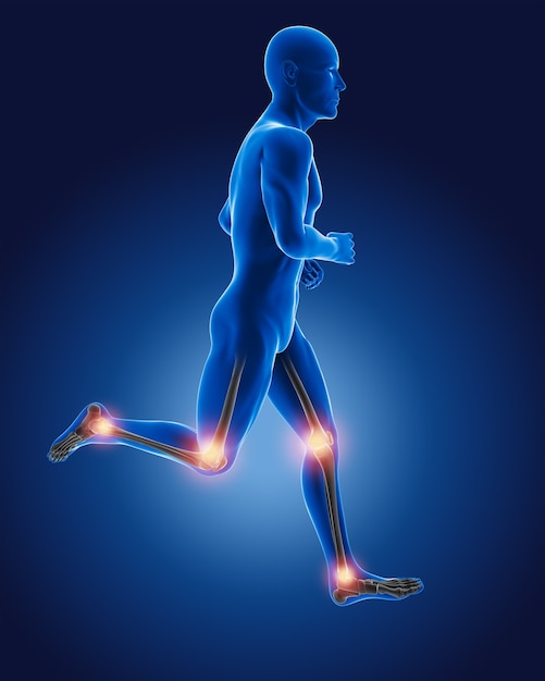 Free Photo 3d running medical man