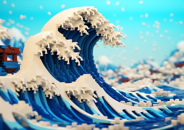 Free photo 3d sea landscape