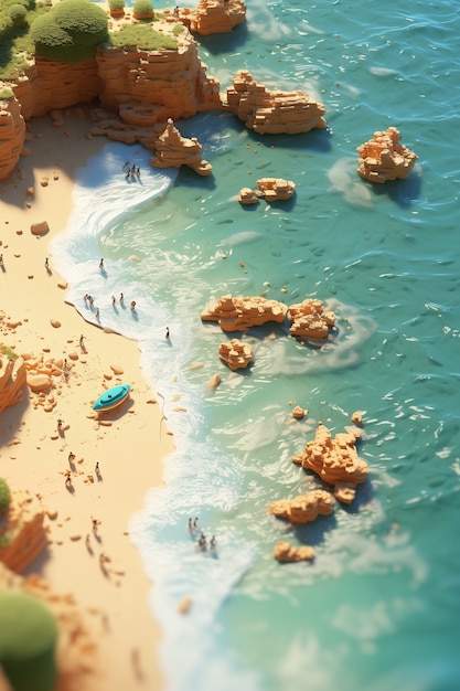 3d sea landscape