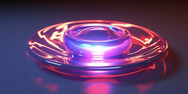 Free photo 3d shapes glowing with bright holographic colors