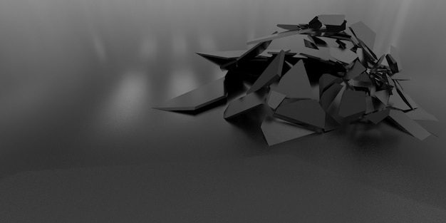 3D Shatter Abstract Wallpaper Background