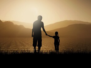 Father daughter silhouettes