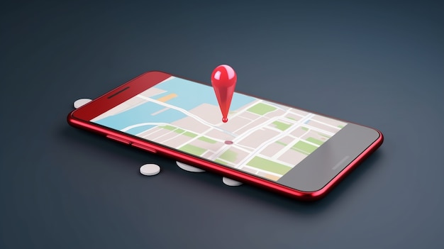 3d smartphone device with map and gps technology