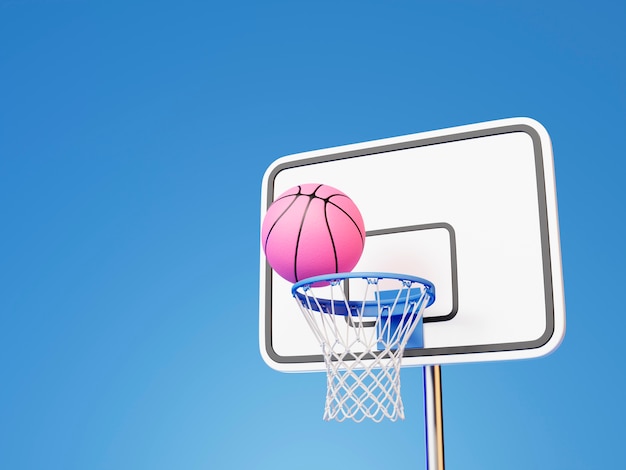 Free photo 3d view of basketball essentials