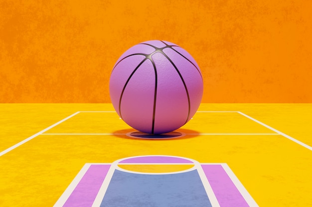 Free photo 3d view of basketball essentials