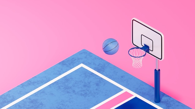 3d view of basketball essentials