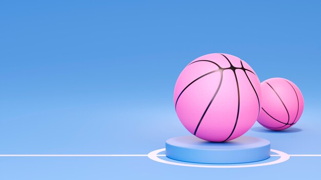 3d view of basketball essentials