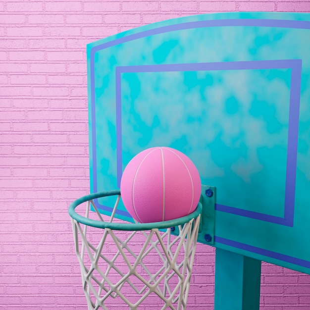 3d view of basketball essentials