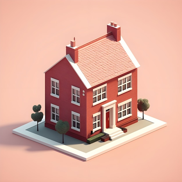 3d view of house model