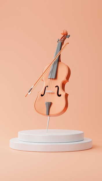 3d view of musical instrument