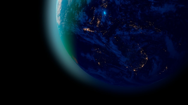 Free photo 3d view of planet earth