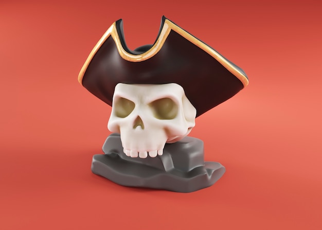 Free photo 3d view of skull