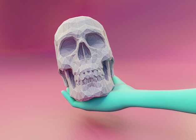 Free Photo 3d view of skull