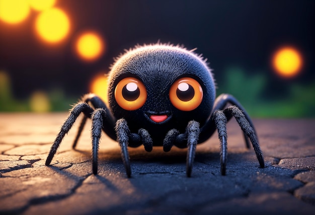 Free photo 3d view of spider