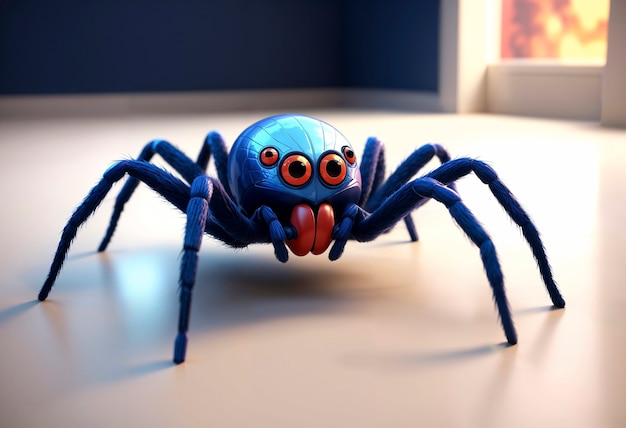 Free photo 3d view of spider