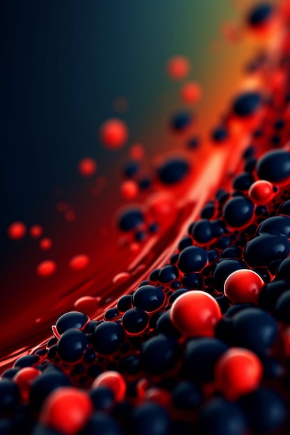 Free Photo 3d water drops with red fire and navy color