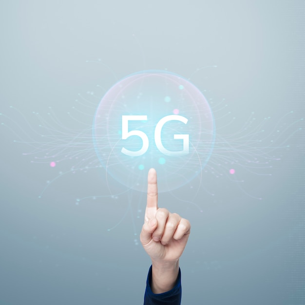 Free photo 5g hologram global network technology