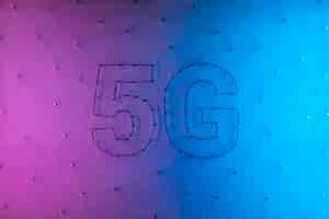 Free photo 5g modern technology background