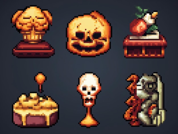 8-bits items gaming assets