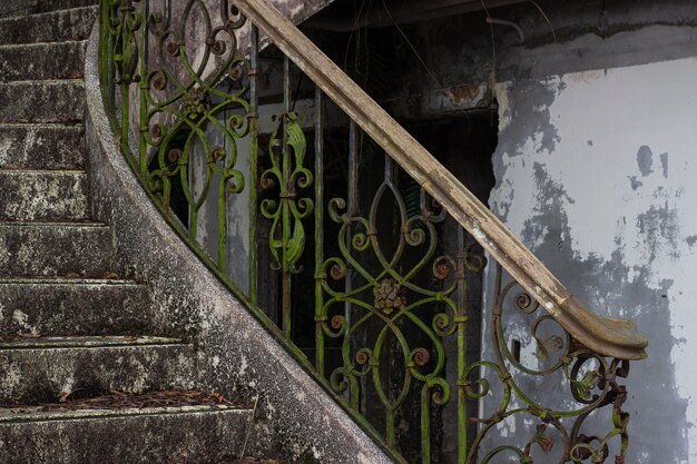 Abandoned staircase in a former hotel bar in Taiwan