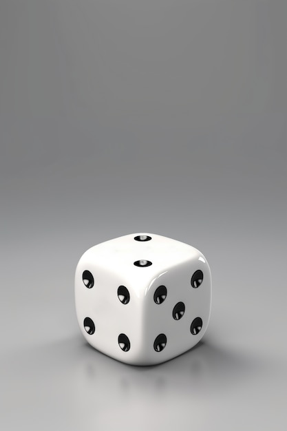 Free photo abstract 3d dice with dots