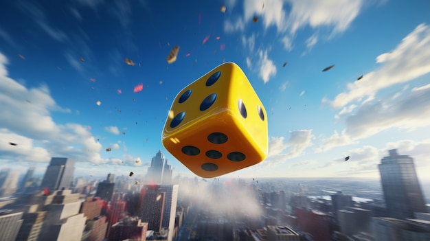 Free photo abstract 3d dice with dots