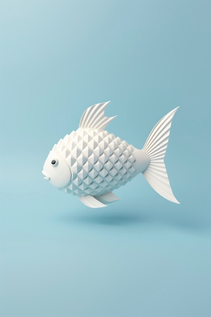 Free photo abstract 3d fish in studio