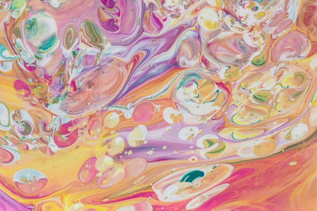 Free photo abstract acrylic effect of colourful bubbles and waves