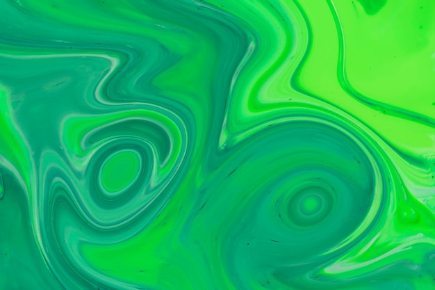 Abstract acrylic effect of gradient green circle waves