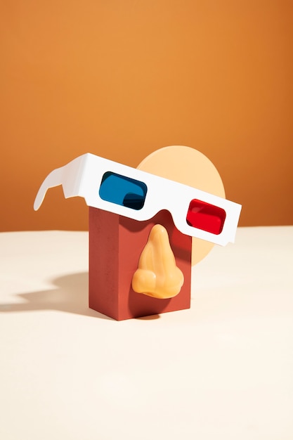 Free Photo abstract arrangement of 3d glasses