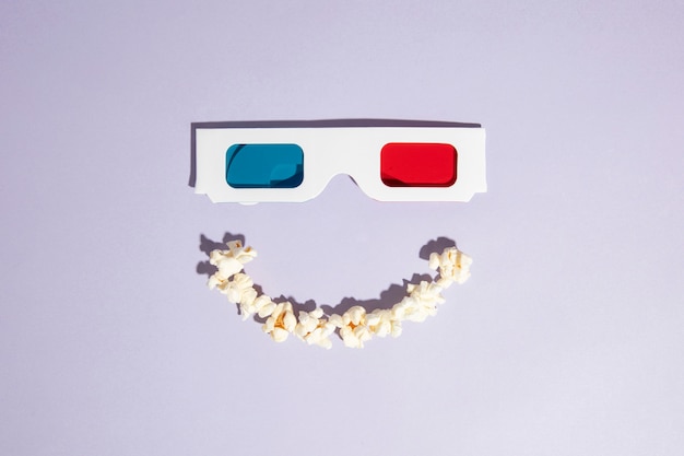 Free photo abstract arrangement of 3d glasses