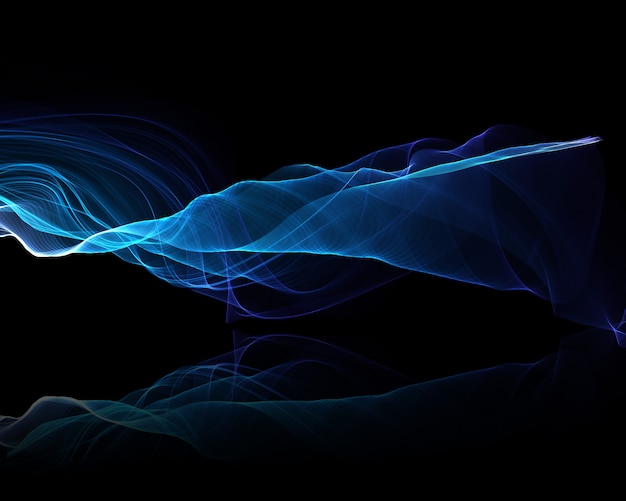 Abstract background of electric blue flowing waves