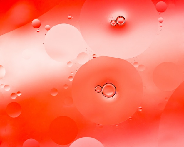 Abstract background of red bubbles or droplets