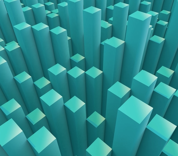 Abstract background with extruding cubes