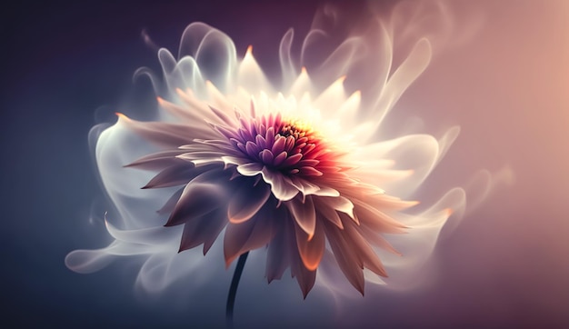 Free photo abstract background with fabulous flowers generative ai