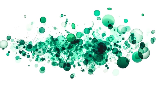 Free Photo abstract background with green balloons on white generative ai