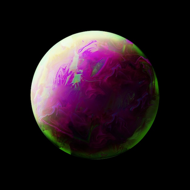 Free photo abstract background with green and purple sphere