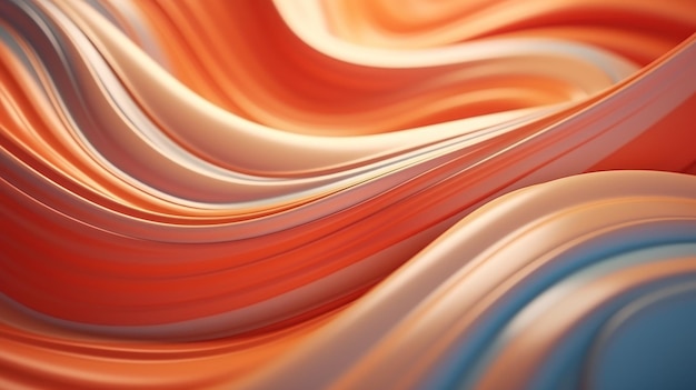 Free photo abstract background with smooth wavy lines in orange colors