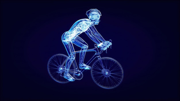 Free photo abstract background of a xray cyclist