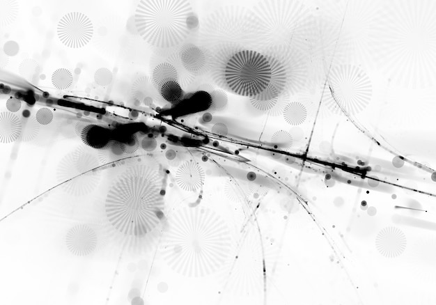 Free photo abstract black fractal background with bokeh effect