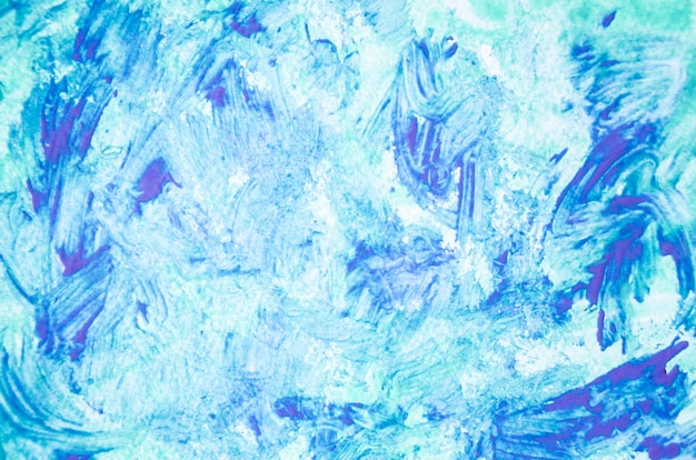 Free Photo abstract blue acrylic paint on canvas