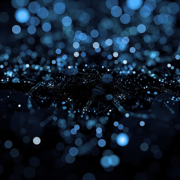 Abstract blue dust particles background