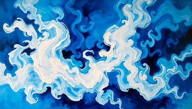 Abstract blue painting background design